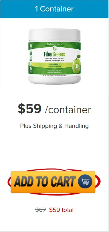 fiber greens 1 container price